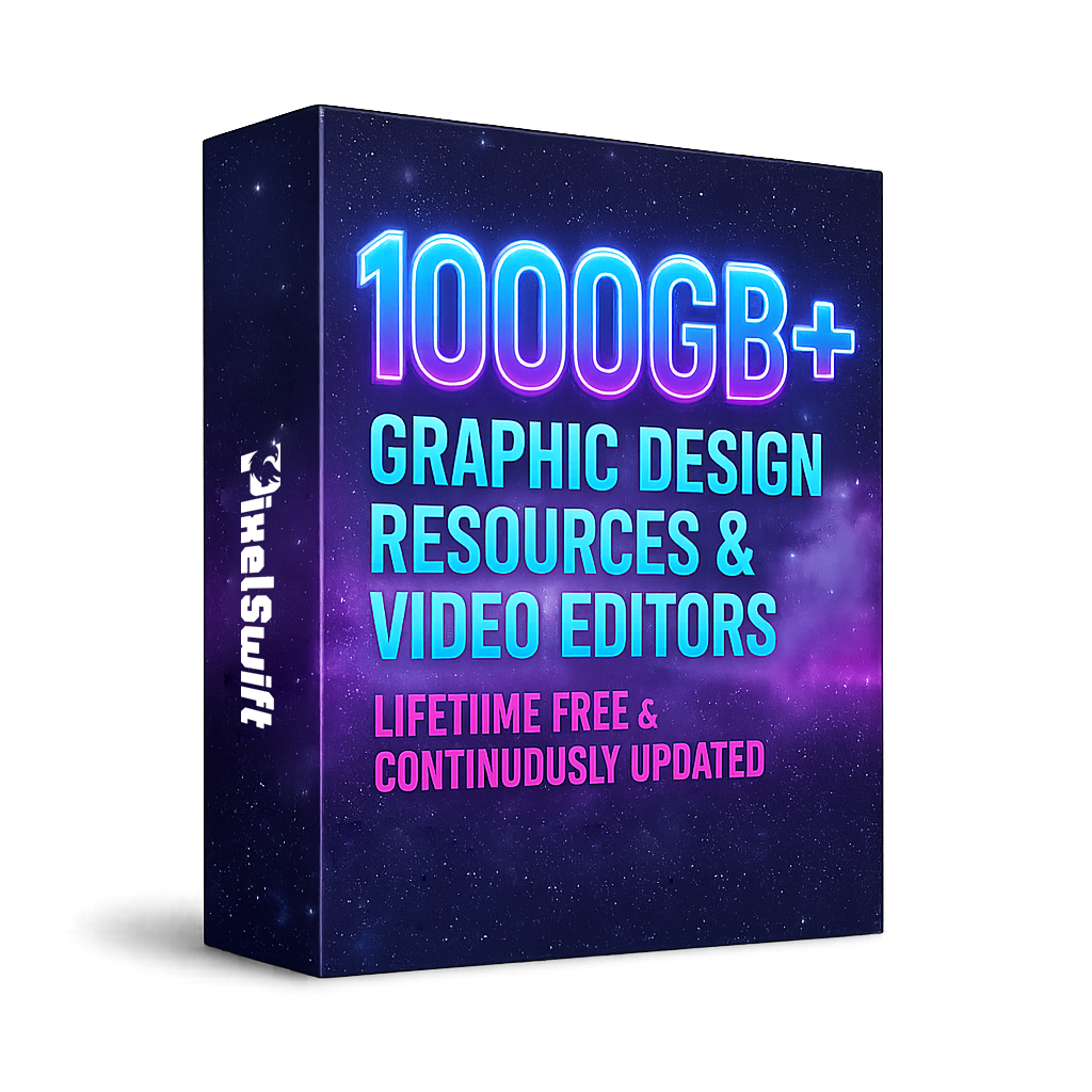 1TB+ Graphic Design Resources & Video Editors