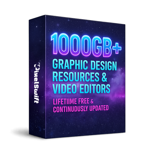 1TB+ Graphic Design Resources & Video Editors