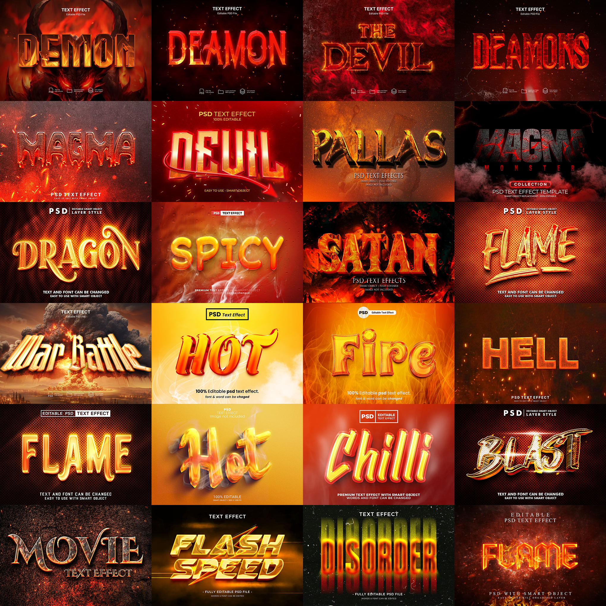 Firestorm FX – 1000+ Editable Fire, Flame & Burn Text Effects (PSD + E ...